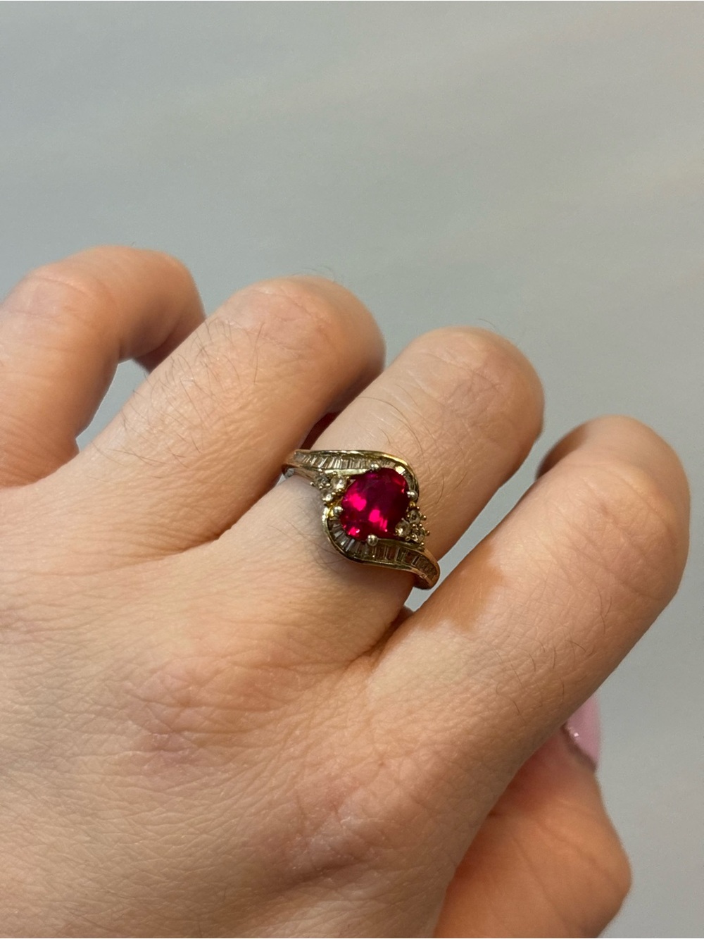 JCPenney 14K Gold Over silver crossover cocktail ring